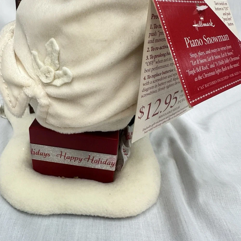 Hallmark 2005 Jingle Pals Piano Playing‎ Snowman Lights Music *No Movement *READ